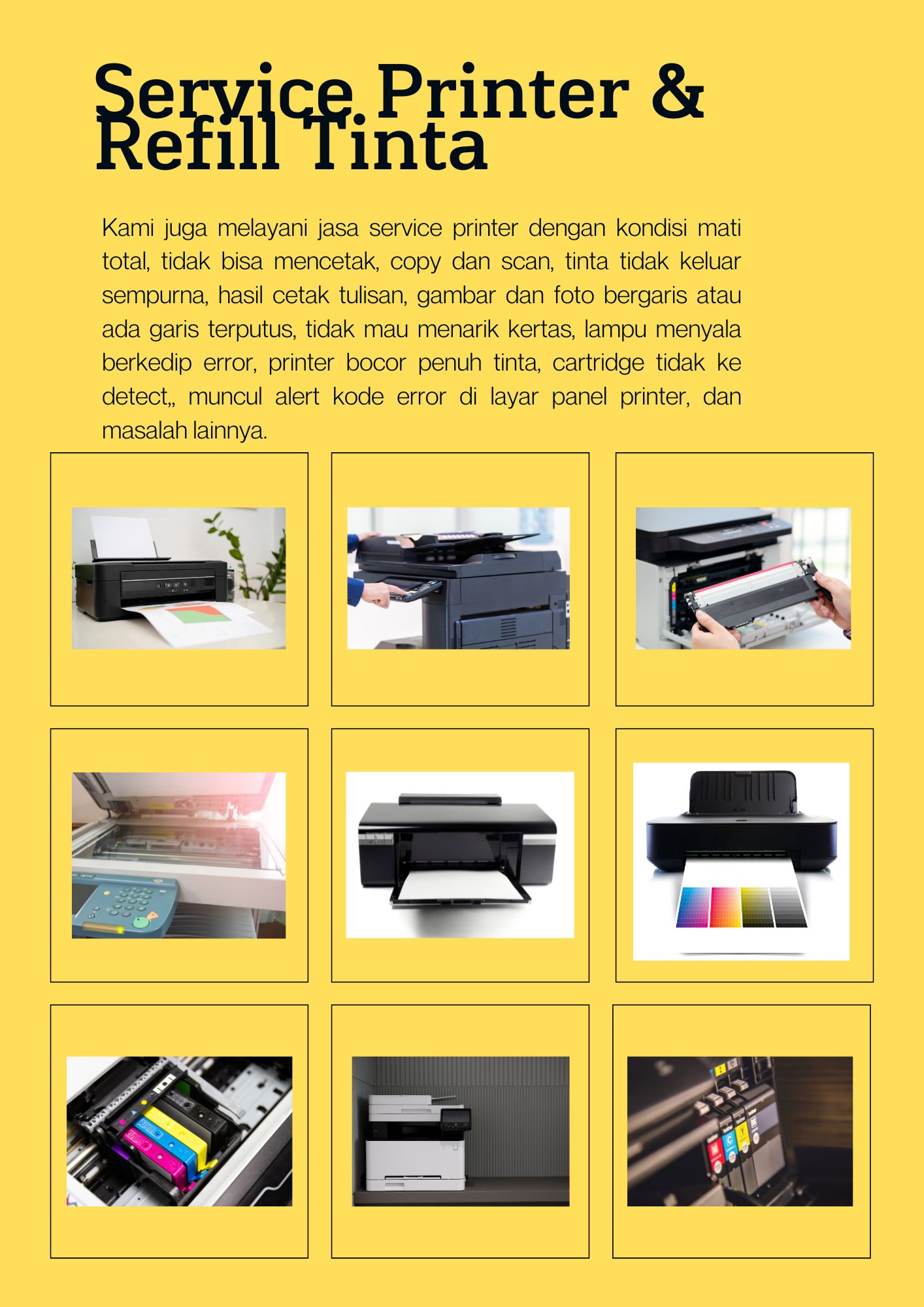 Service Printer dan Refill Tinta