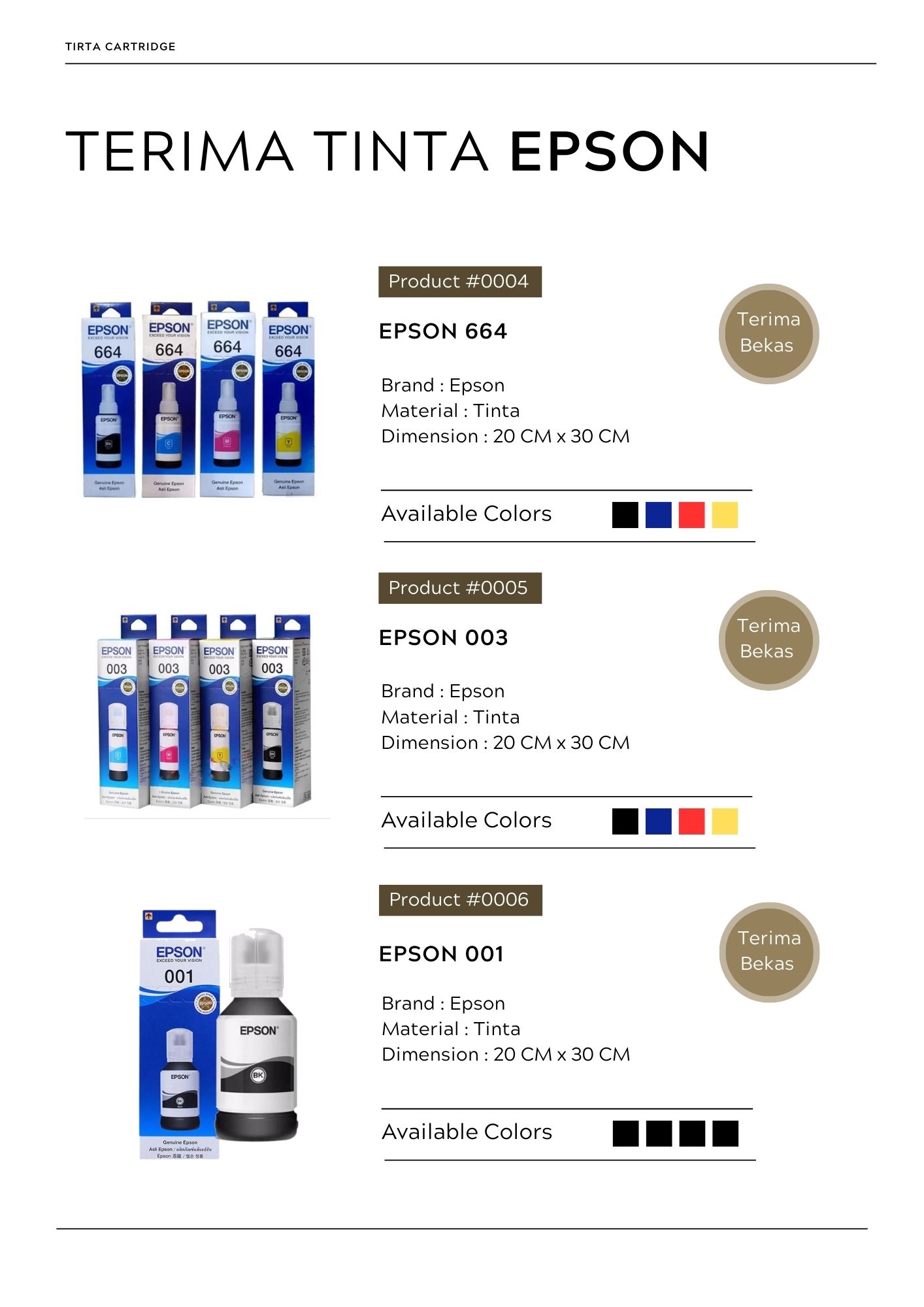 jual beli tinta epson